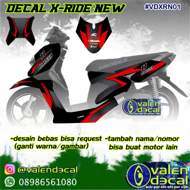 Jual Sticker Striping Decal XRide New full body bisa request custom ...