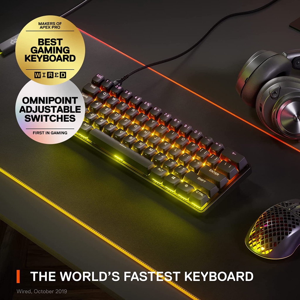 Jual STEELSERIES APEX PRO MINI RGB COMPACT MECHANICAL GAMING KEYBOARD ...
