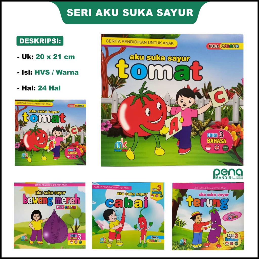 Jual Buku Cerita Pendidikan Untuk Anak Seri Aku Suka Sayuran - Mengenal ...