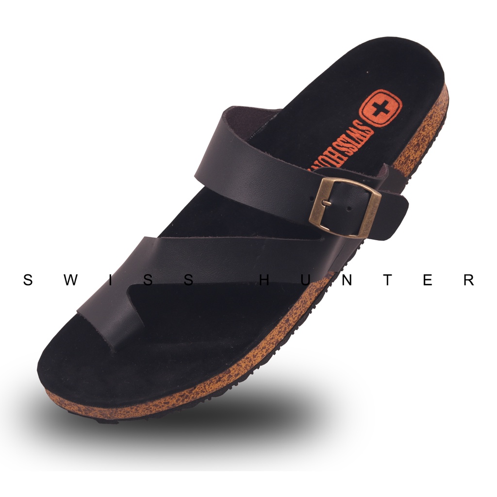 Jual GRATIS ONGKIR Swiss Hunter Sandal Kulit Pria Tistan.777 Shopee Indonesia