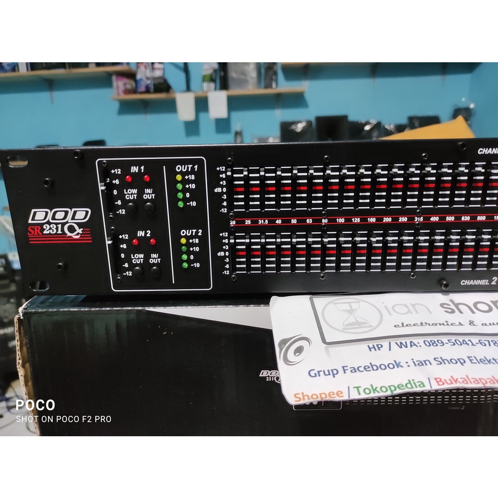 Jual Equalizer DOD SR231 DOD SR 231 XLR Grade A 2 x 31 Channel Dual Channel Equalizer DOD