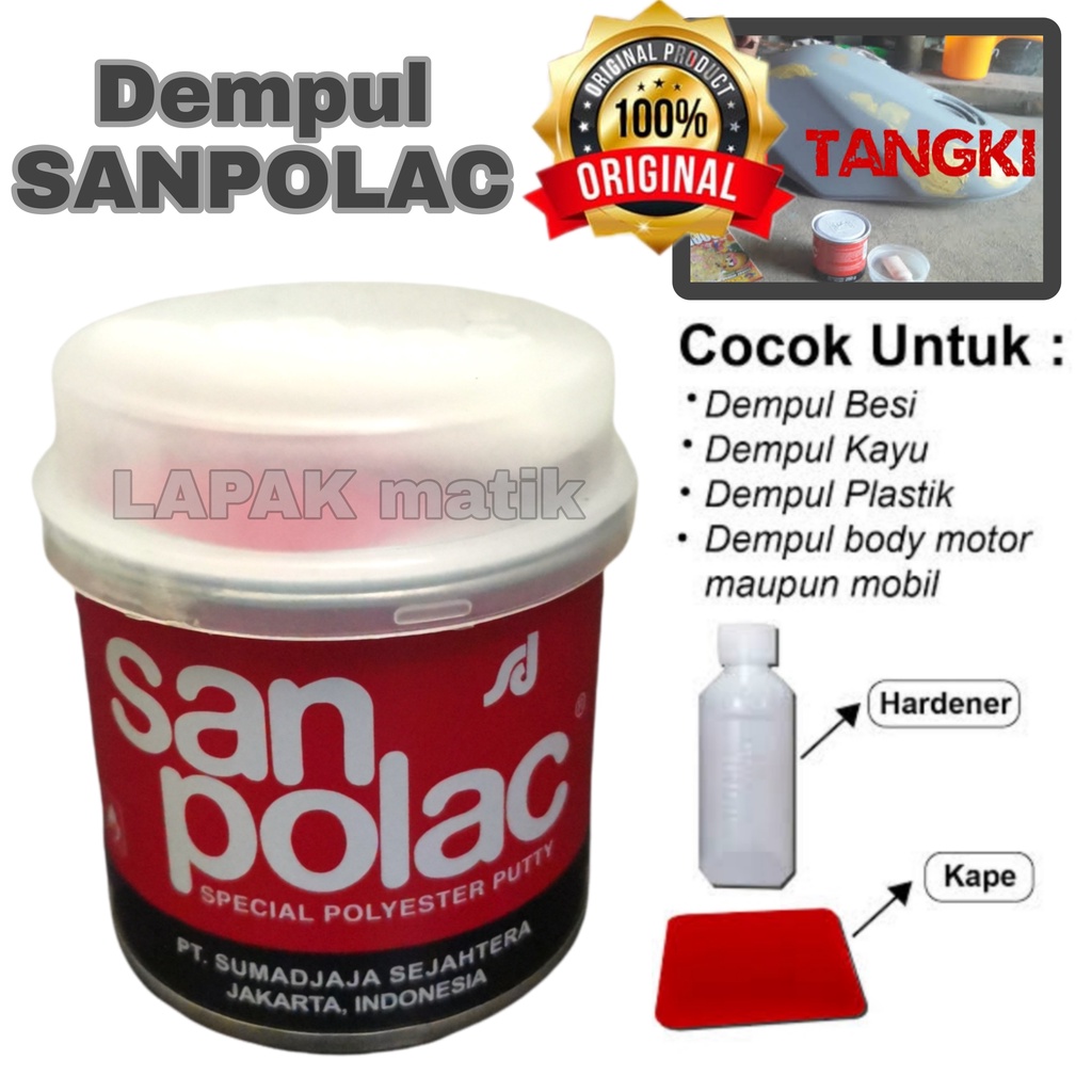 Jual Dempul SANPOLAC Dempul Plastik SANPOLAC 250gram | Shopee Indonesia