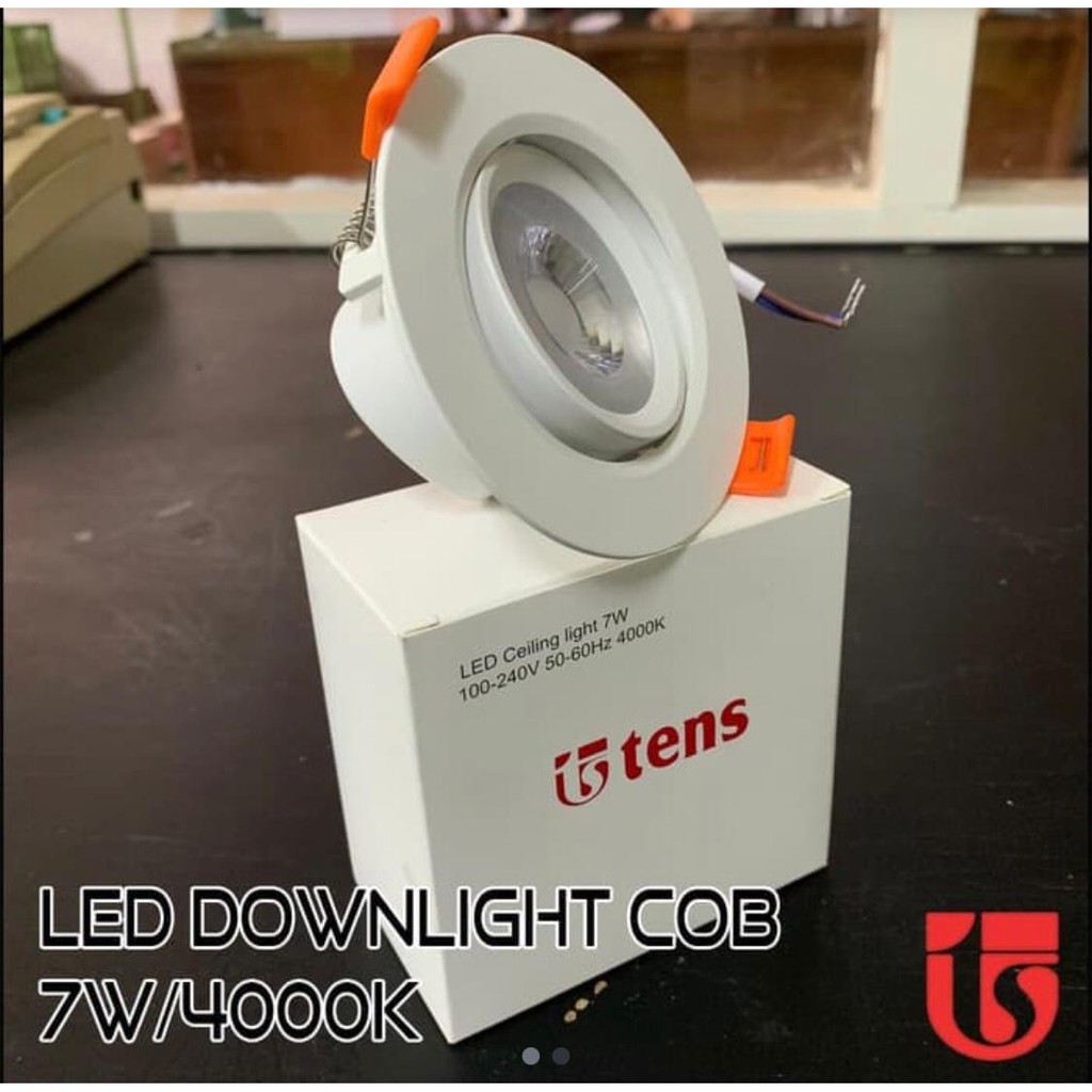 Jual LAMPU TENS LED Downlight COB 7W - 4000K ( KUNING ) | Shopee Indonesia