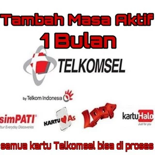 Perpanjang/ Tambah masa aktif  kartu Telkomsel 1 bulan