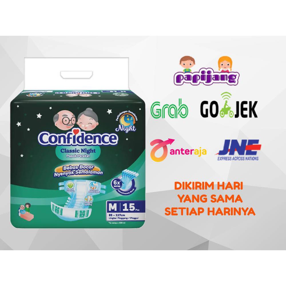 Jual Confidence Classic Night Popok Perekat Dewasa M15 Popok Perekat