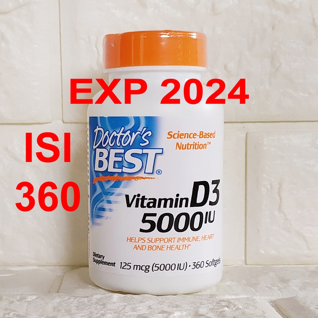 Jual Doctors Best Vitamin D3 5000 IU 360 Doctor's Doctor Best Vit D3