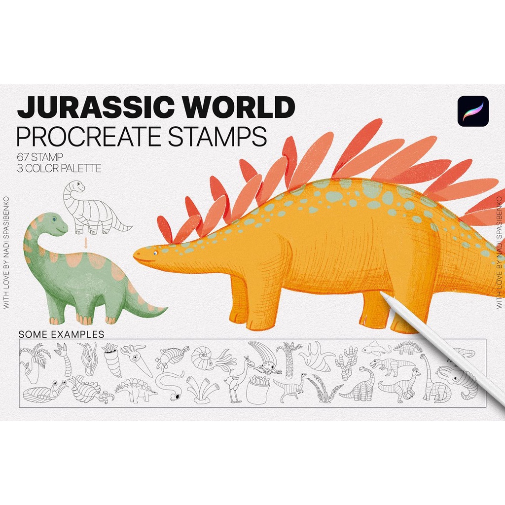 Jual Procreate Brush - Jurassic World Procreate Stamp | Shopee Indonesia