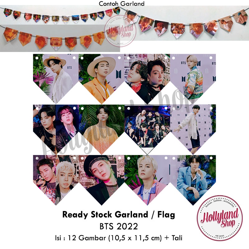 Jual Garland Flag Banner Hiasan Dinding BTS Bangtan Boys Jungkook ...