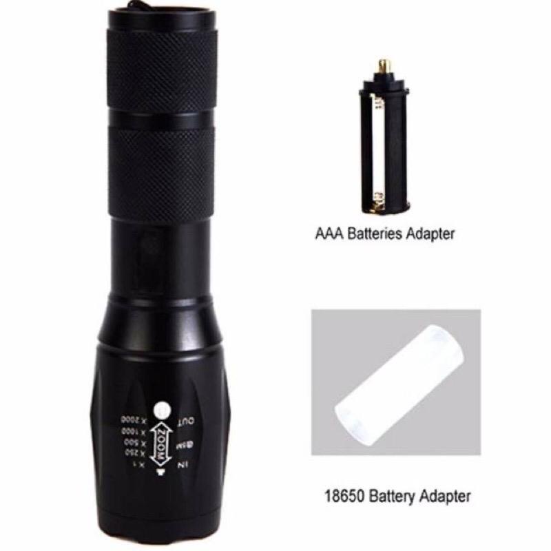 Jual Paket Senter Swat E17 XM-L T6 2000 Lumens 18650 / 3XAAA Water ...