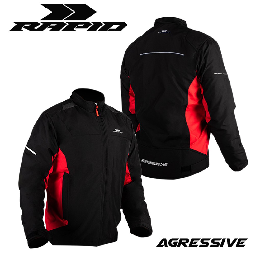 Jual Jaket motor pria anti angin RAPID AGRESSIVE reflektif printing ...