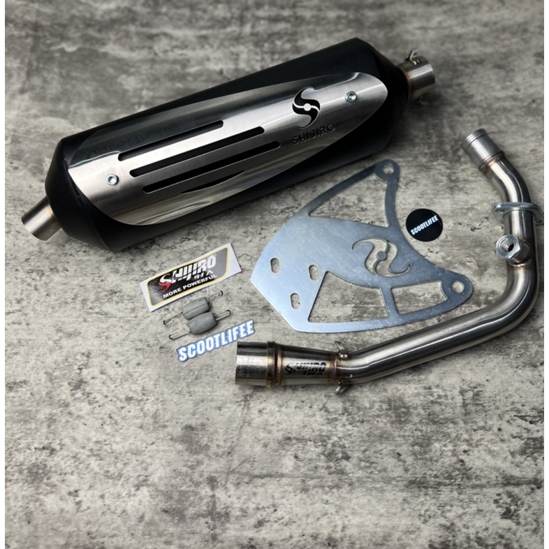 Jual Knalpot Shijiro Standar Racing Inlet 38 Original For Vespa Matic ...