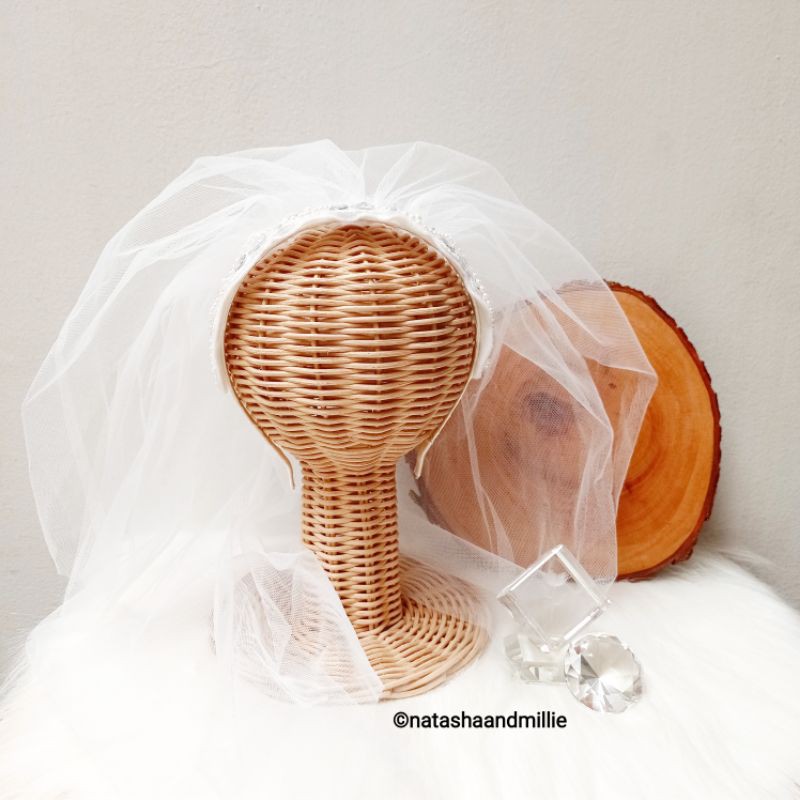 Jual BANDO Bridal Shower berikut double veil/tile (type:white lace ...