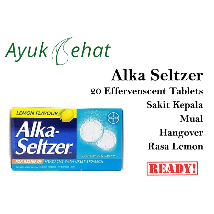 Jual Alka Seltzer Effervescent Tablets Rasa Lemon 20 Tablets Per Box ...