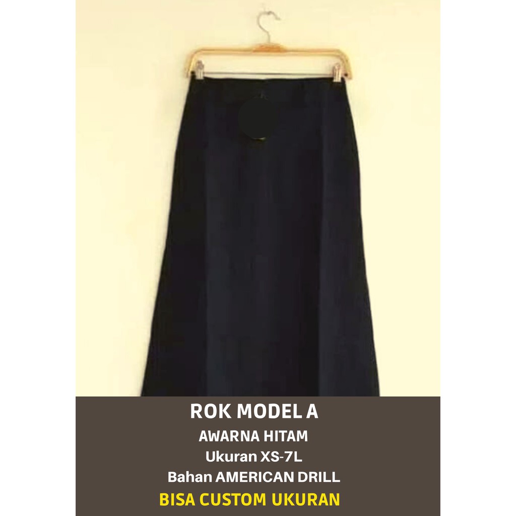 Jual Rok Seragam Rok Model A Hitam Ukuran XS-7L | Shopee Indonesia