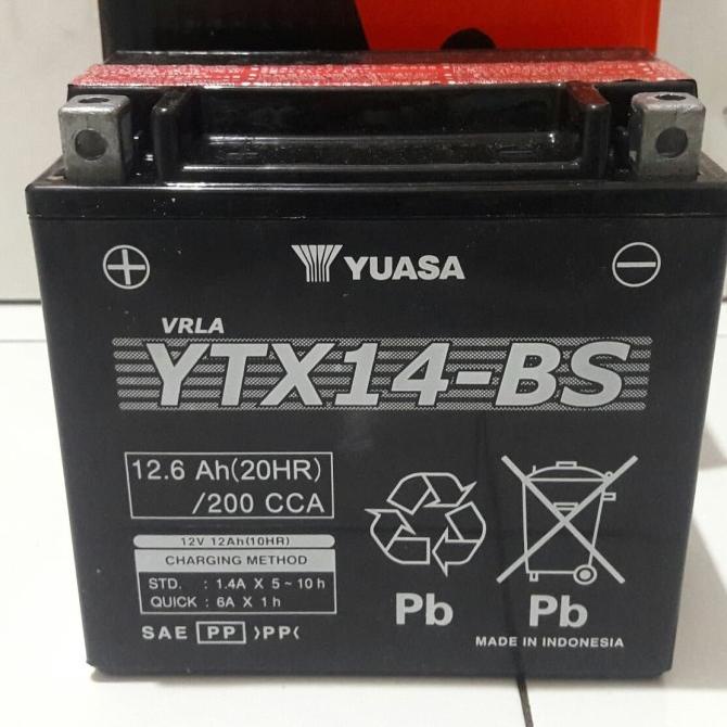 Jual Aki /Accu /Baterai BMW R1200GS, BMW K1300, BMW K1200 YUASA YTX14 ...