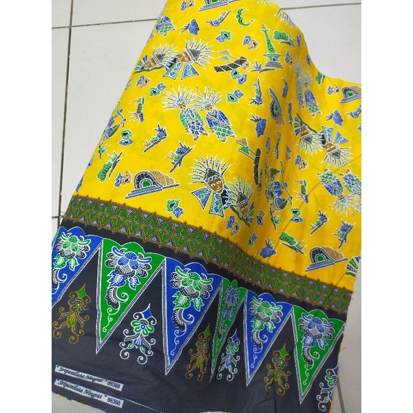 Jual Batik Sripamiluta Ningrat Bahan Katun Batik Daerah Kain Batik Tradisional Ondel Ondel 3780