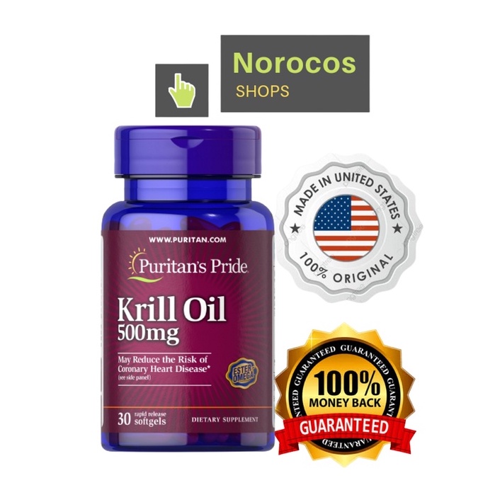 Jual Puritan Pride Red Krill Oil 500mg 30 Softgel Shopee Indonesia