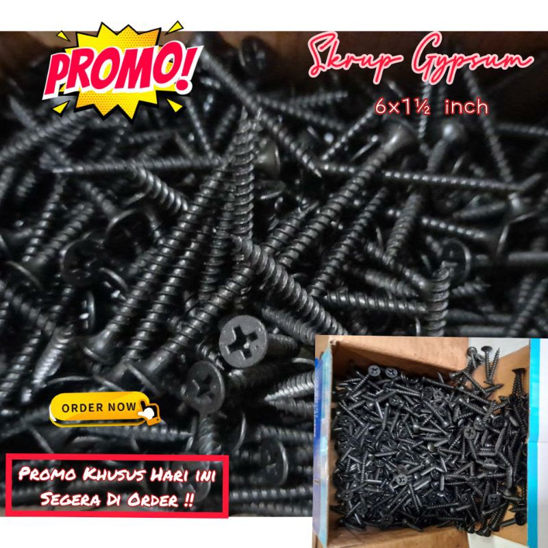 Jual Skrup Sekrup Gypsum Ukuran Inch Cm Drywall Screw