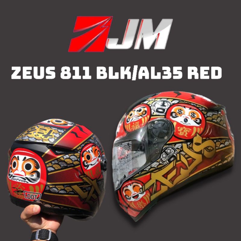 Jual Zeus 811 BLACK / AL35 RED Helm Harian /Touring HITAM Merah ...
