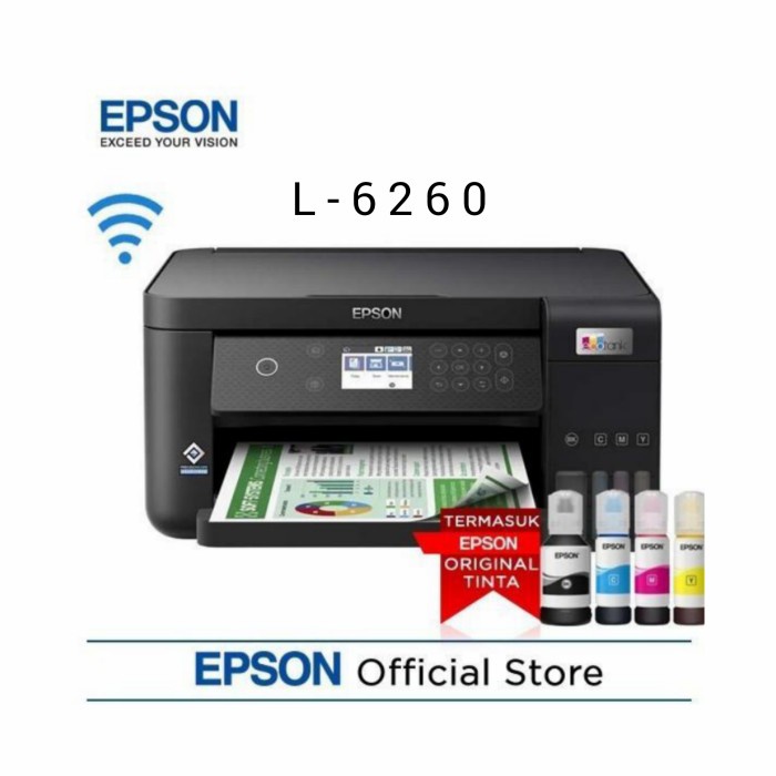 Jual PRINTER EPSON L6260 A4 WIFI DUPLEX INKTANK PENGGANTI L6160 Shopee Indonesia