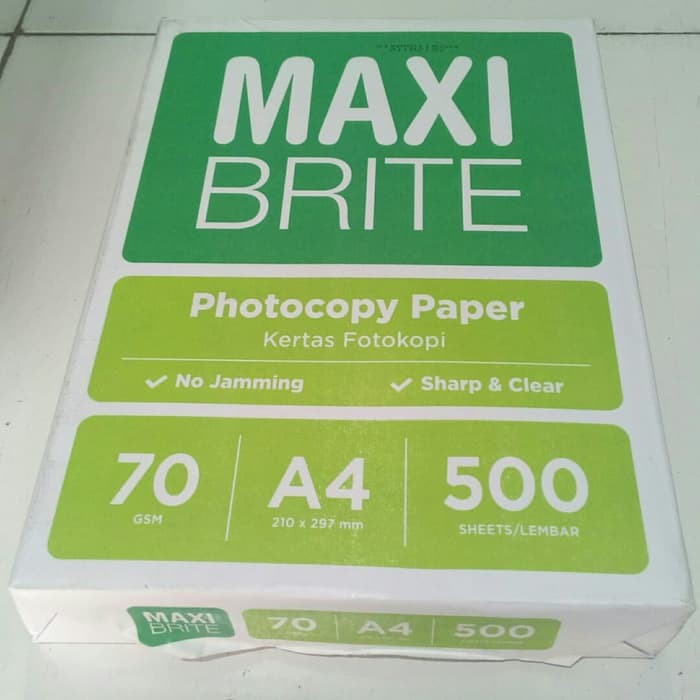 Jual Kertas Hvs Fotocopy A4 70gram Maxi Brite Shopee Indonesia