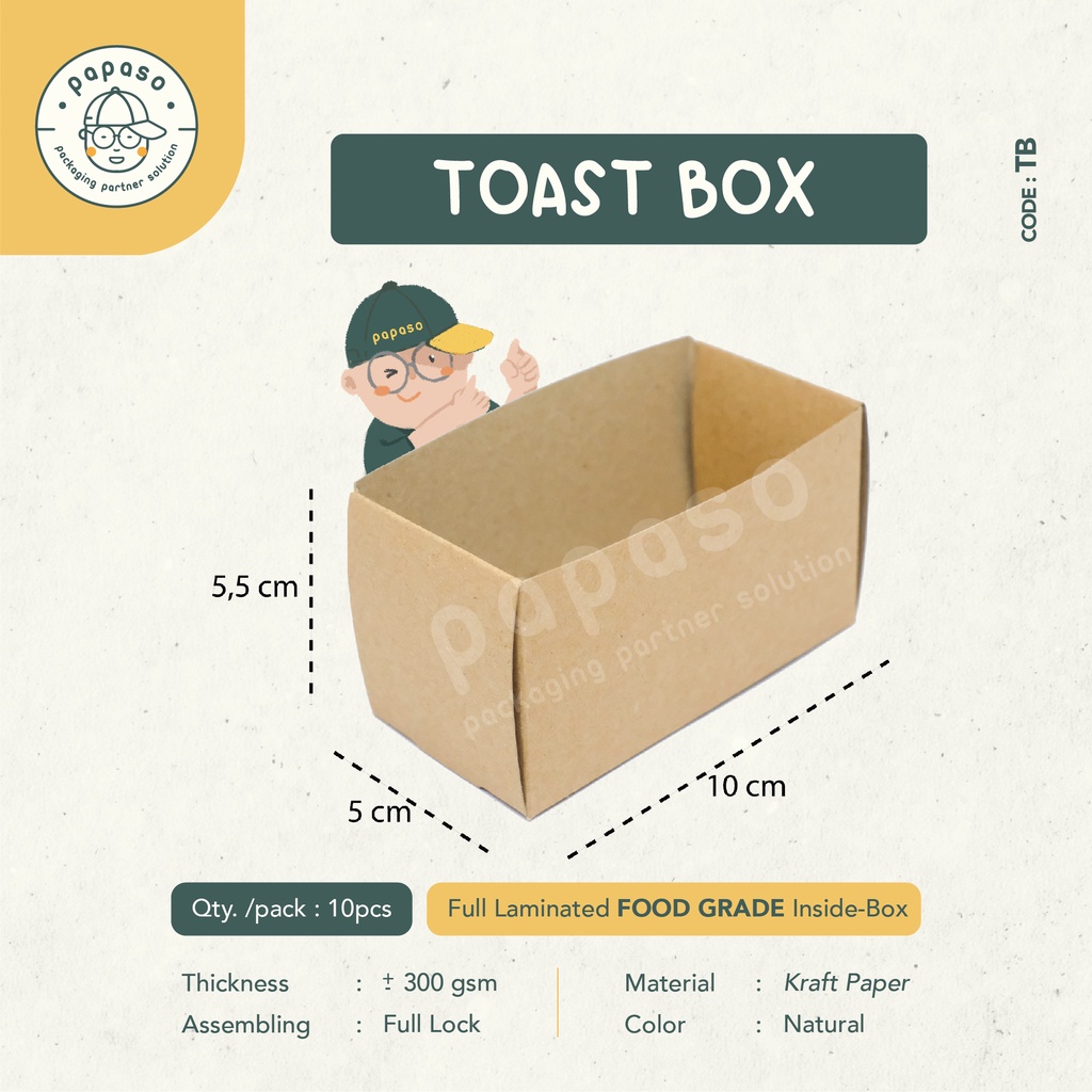 Jual Box Roti / Toast Box / Kotak Roti (TB) Kraft Full Laminating 1 ...