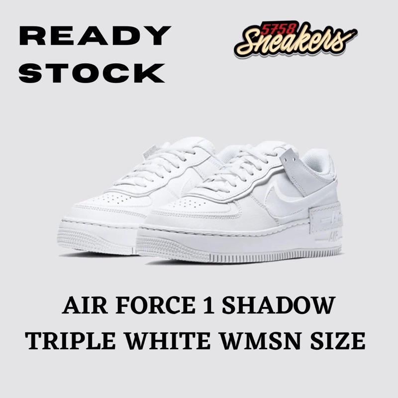 triple white air force 1 shadow