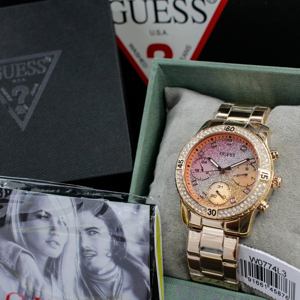 Rose Gold Watch W0774l3 Guess Watch W0774l3 Guess Confetti Watch 