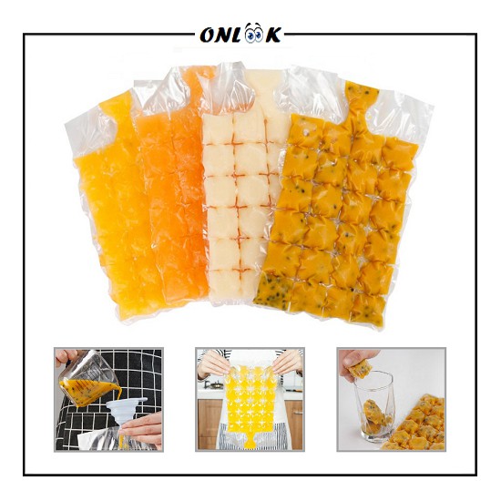 Jual Kantong Cetakan Es Batu Plastik Isi 10pcs Disposable Ice Bag Pack