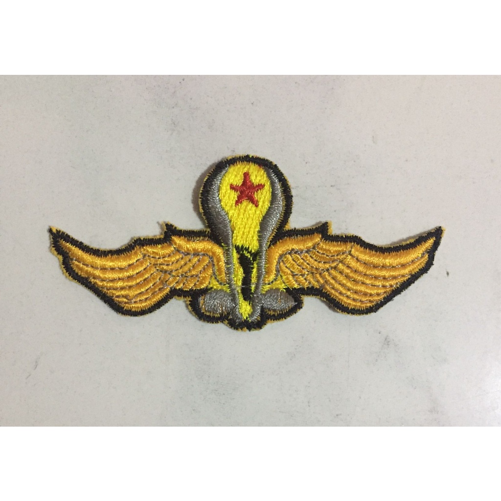 Jual Badge Wings Tapak Merah Tapak Hitam Bordir Shopee Indonesia