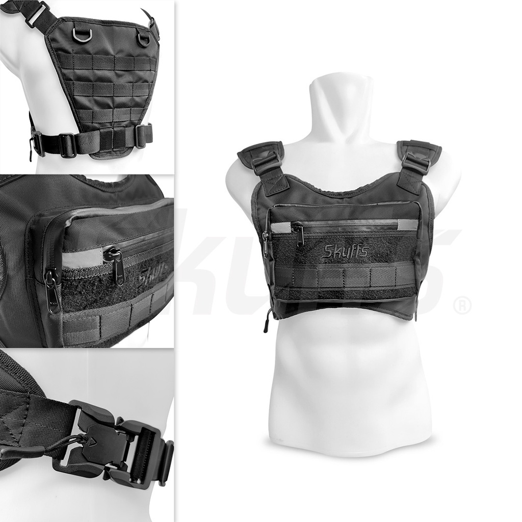 Jual chest bag chest rig bag tas dada tas tactical tas army Skuffs Kumo Hitam Shopee Indonesia