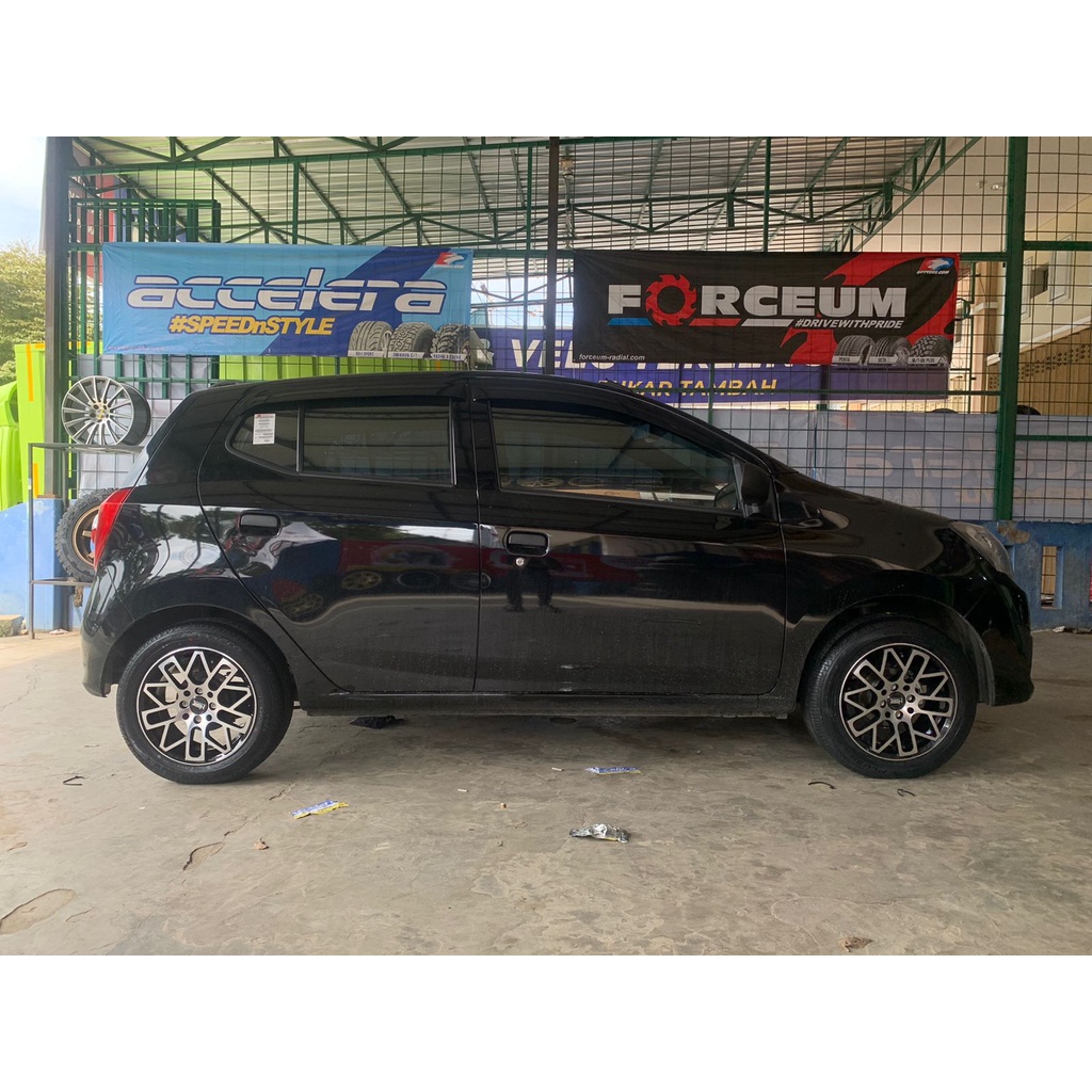 Jual modifikasi velg mobil toyota agya pakai velg hsr ring 15 tipe