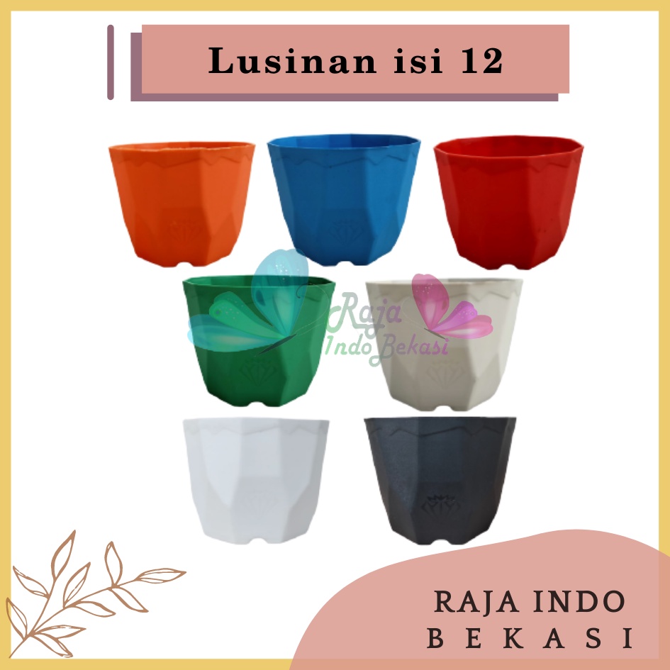 Jual Lusinan Isi 12 Pcs Pot Permata 12 Putih Merah Biru Hijau Ivory Da 10 5cm Pot Kaktus Mini