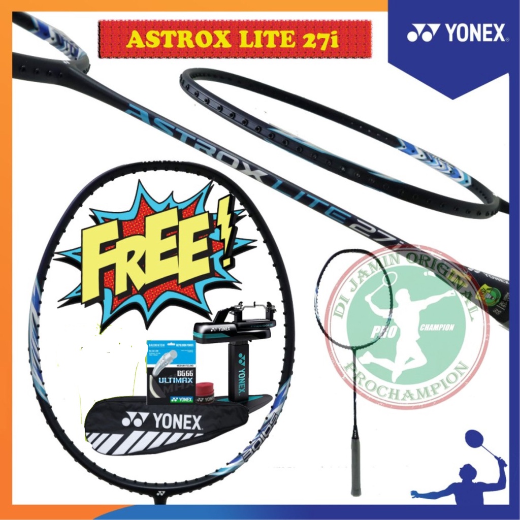 Jual Yonex Astrox Lite 21I 27I Raket Badminton Original (Paket Bg66 ...