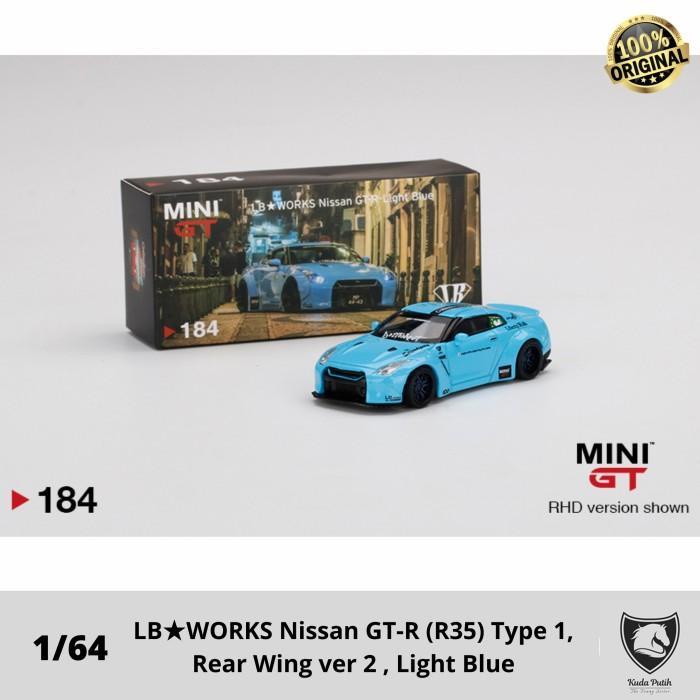 Jual Minigt Lbworks Nissan Gt-R R35 Lbwk Rear Wing Light Blue Mini Gt ...