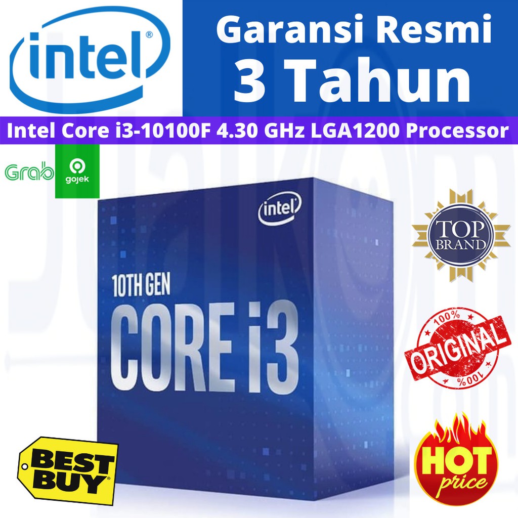 Jual Intel Core i3-10100F i3 10100F 3.6Ghz Up To 4.3Ghz Socket LGA 1200 ...