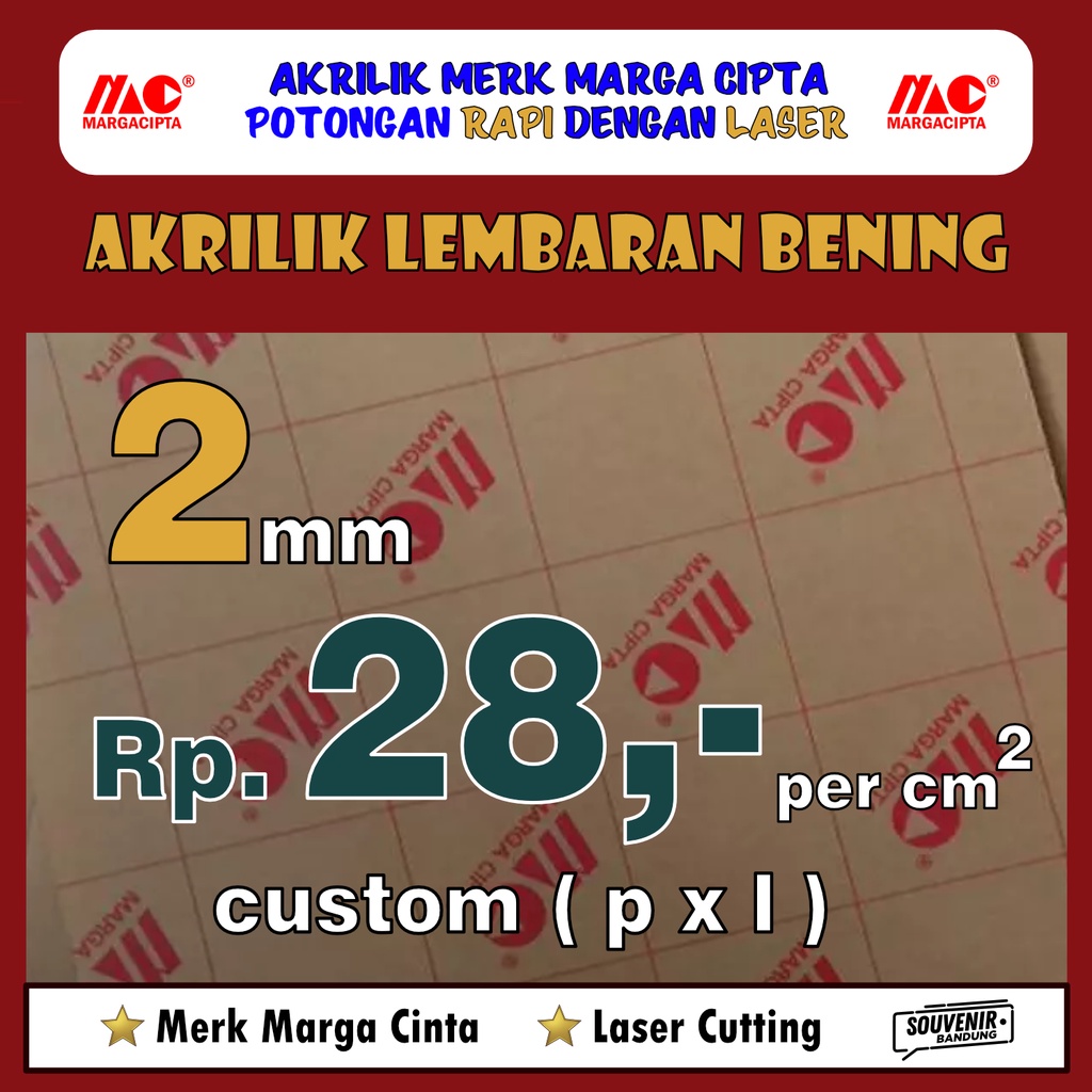 Jual Akrilik Lembaran Custom Akrilik Bening Marga Cipta Acrylic Shopee Indonesia 6886