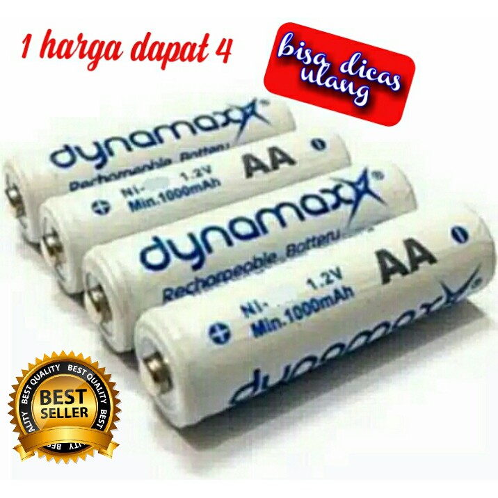 Jual Baterai Aa Bisa Di Cas Dynamax 1000mah Batre A2 Rechargeable