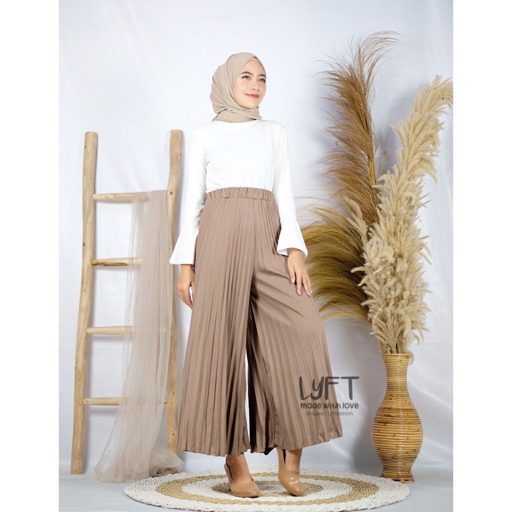 Jual kulot plisket/kulot plisket premium/kulot | Shopee Indonesia