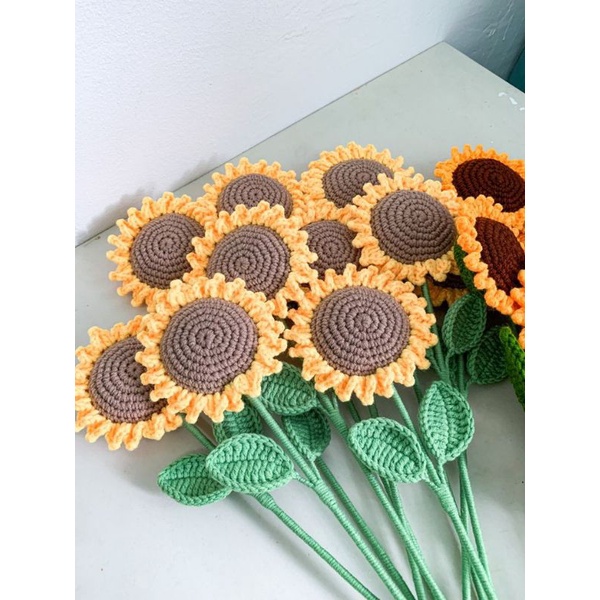 Jual Sunflower amigurumi, Bunga matahari rajut, artificial flower ...