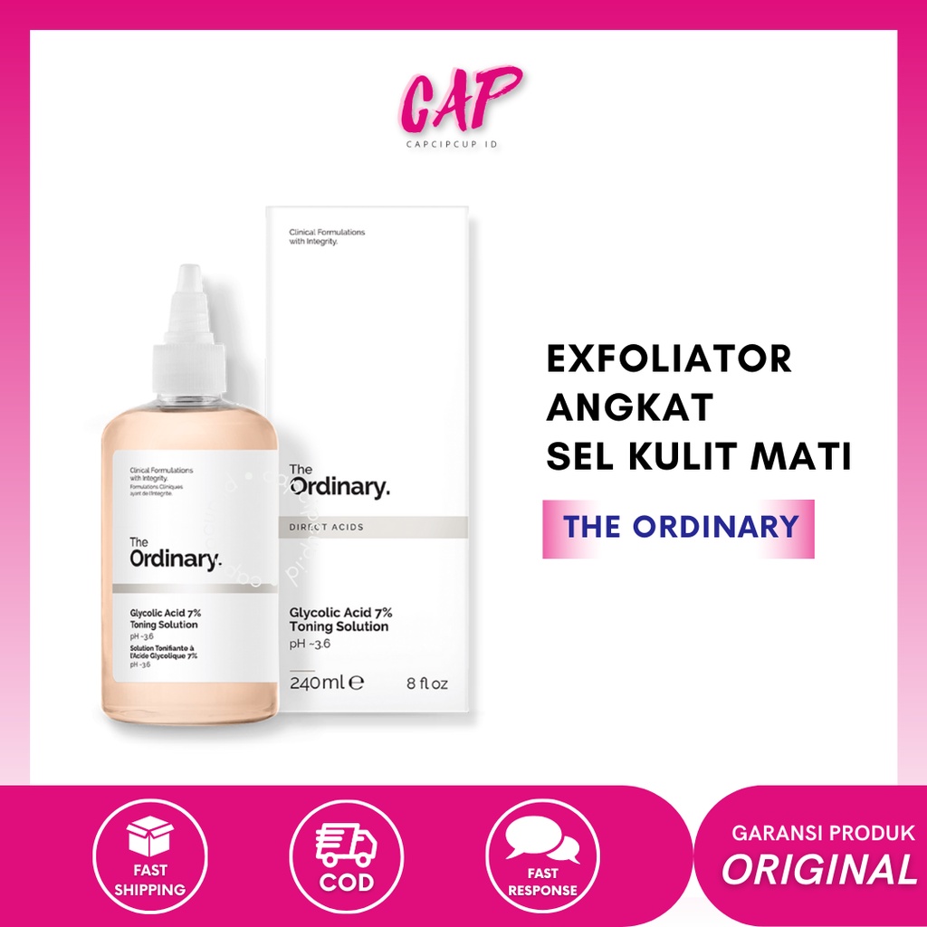 Jual CAP - THE ORDINARY Glycolic Acid 7% Toning Solution 240ml Original ...