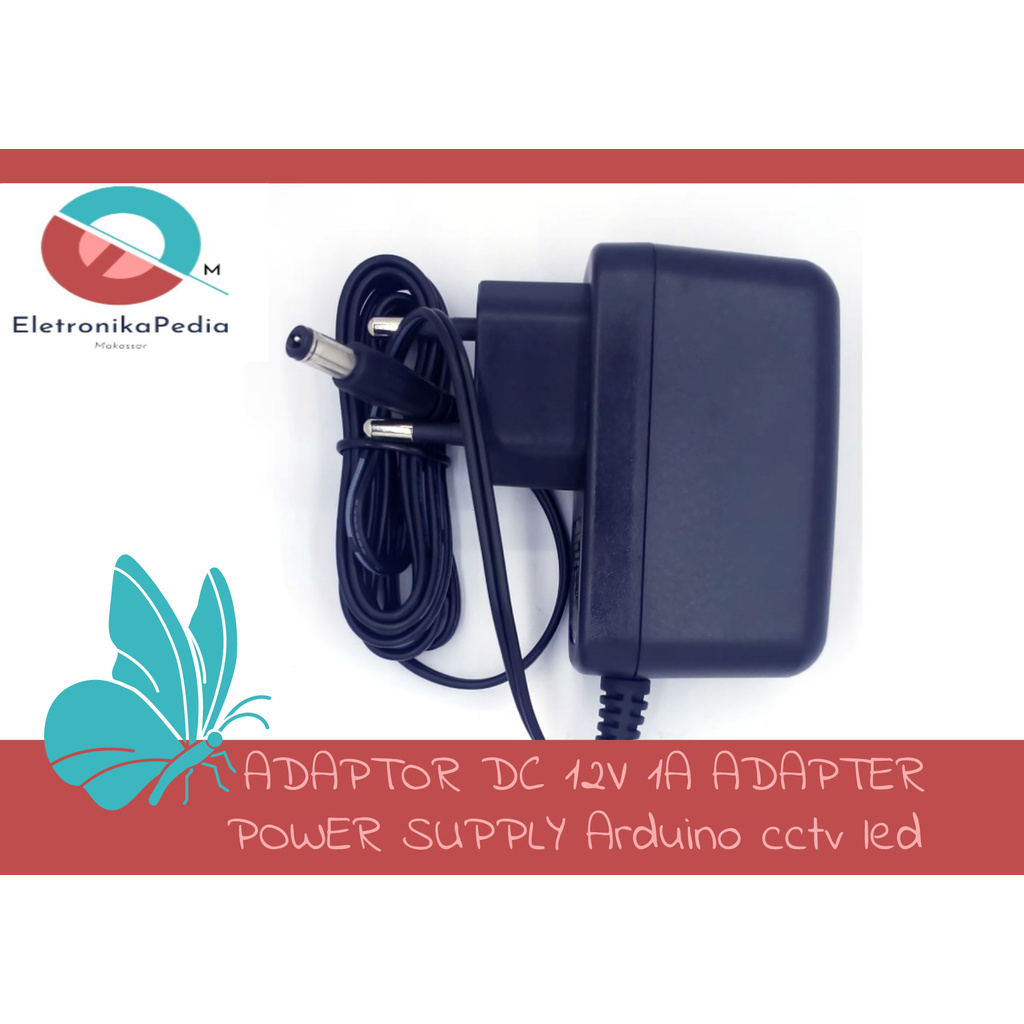 Jual ADAPTOR DC 12V 1A ADAPTER POWER SUPPLY Arduino cctv led | Shopee ...