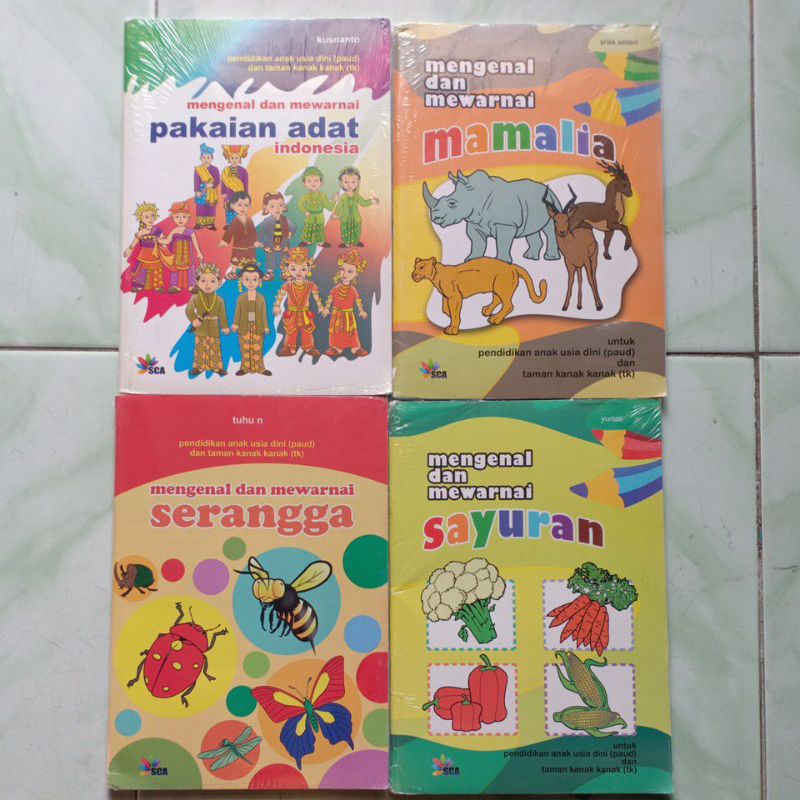 Jual BUKU MENGENAL DAN MEWARNAI UNTUK PAUD DAN TK 4 SERI | Shopee Indonesia