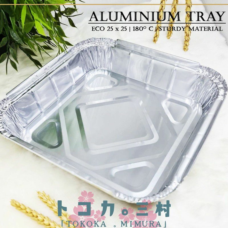 Jual [10 Pcs] Aluminium Foil Tray 25 x 25 cm Ekonomis - Wadah Alumunium ...