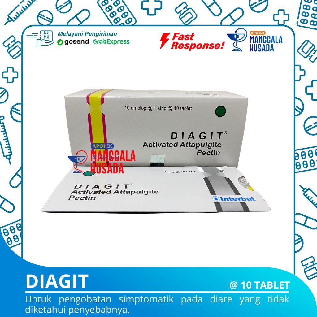 Jual DIAGIT ACTIVATED ATTAPULGITE PECTIN 10 TABLET Shopee Indonesia