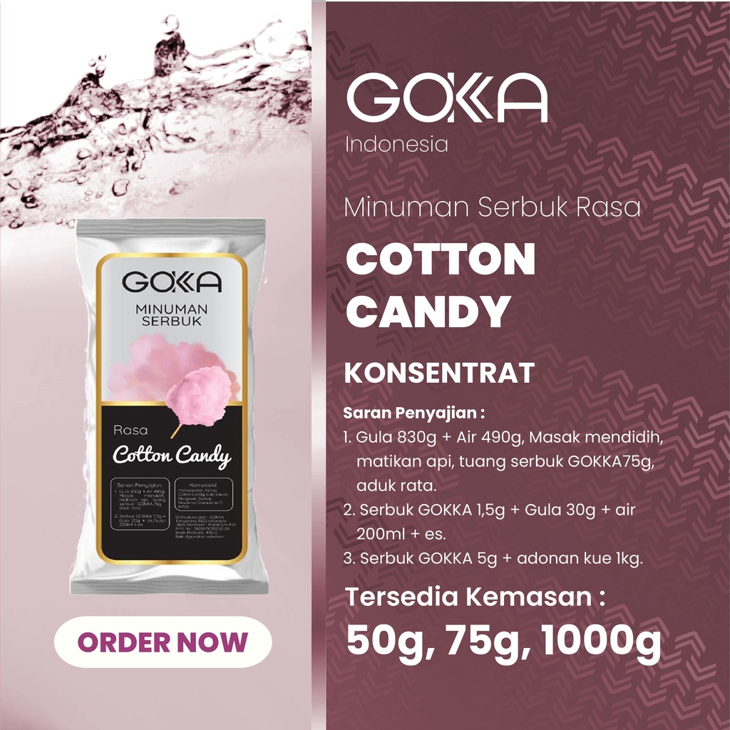 Jual Minuman Bubuk Rasa Gula Kapas / Powder Cotton Candy Gokka Kemasan ...