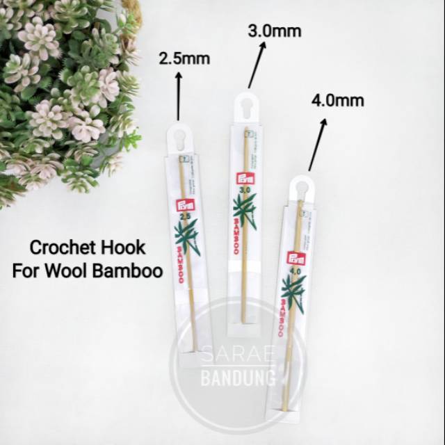 Jual Prym Hakpen / Jarum Rajut Crochet Hook For Wool BAMBOO | Shopee ...