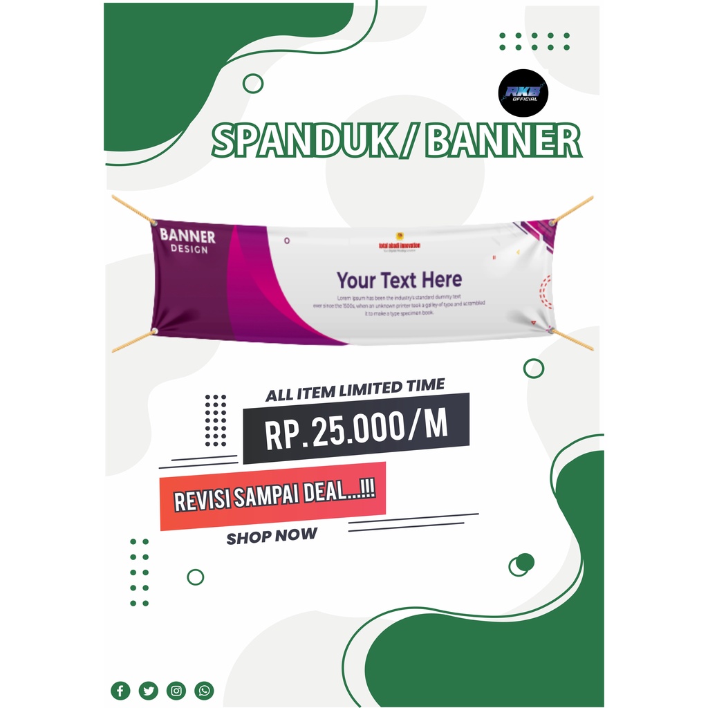 Jual SPANDUK / BANNER , jasa pembuatan spanduk harga MURAAHHHH