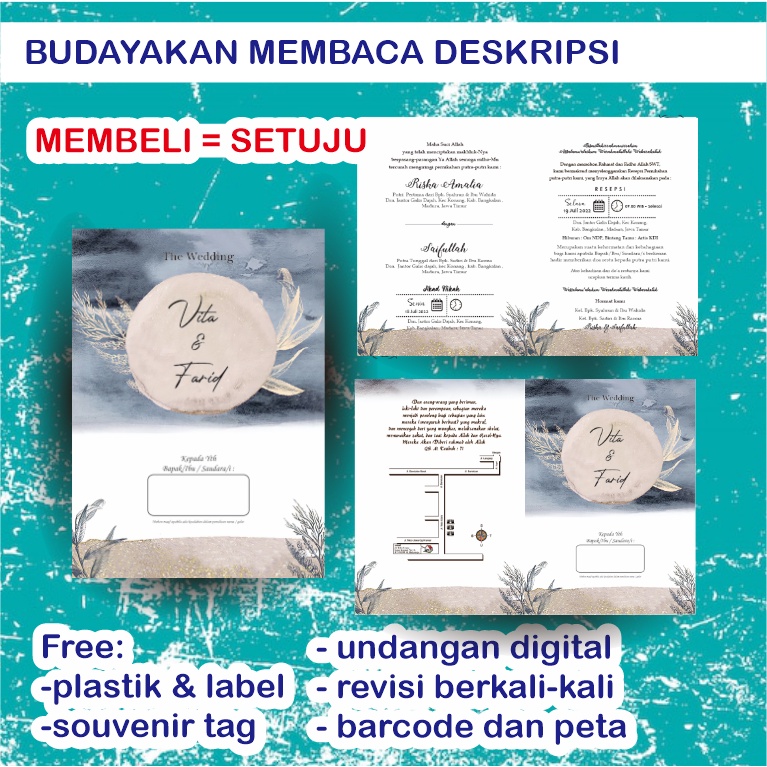 Jual undangan pernikahan aesthetic | Shopee Indonesia