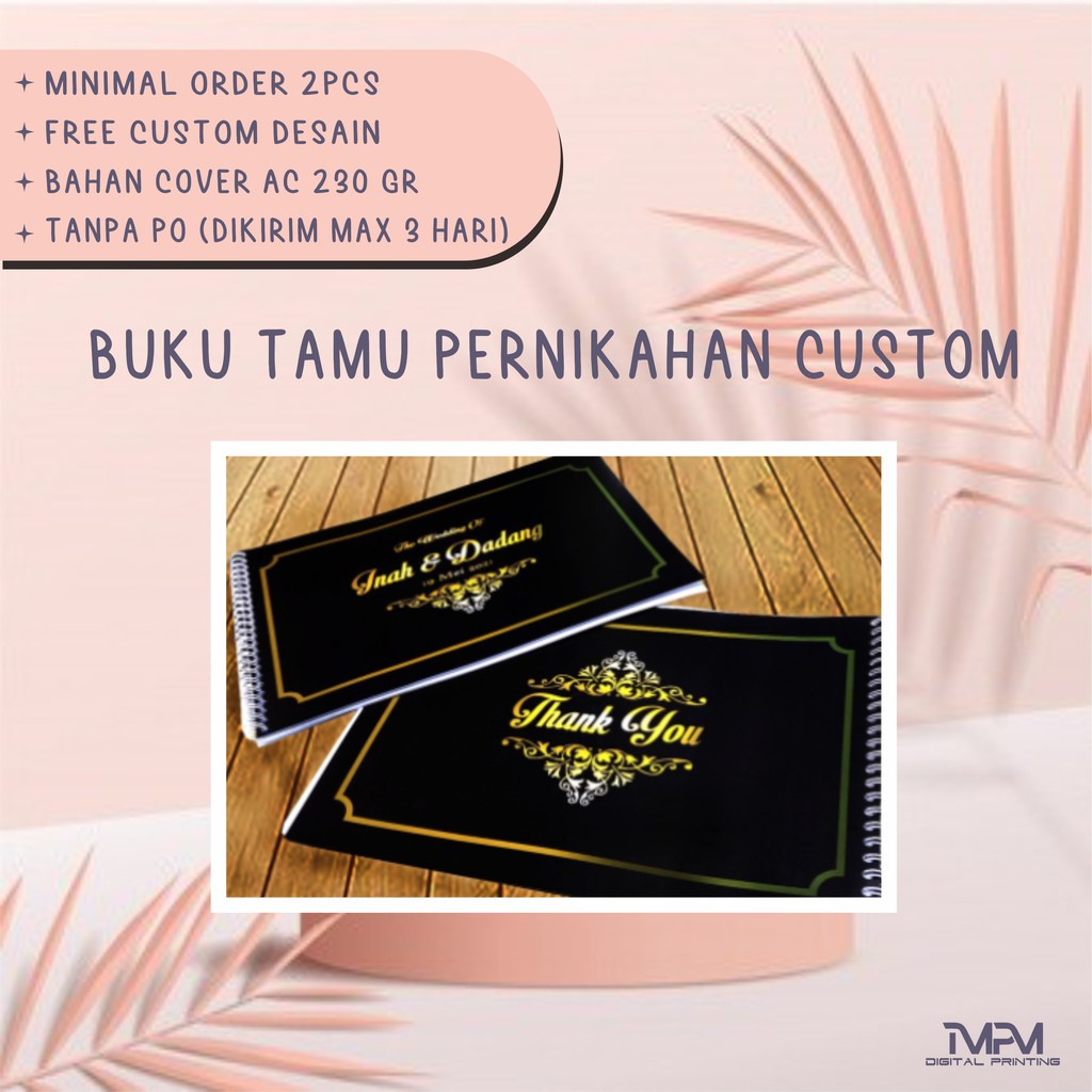 BUKU TAMU PERNIKAHAN CUSTOM ISI 300 NAMA